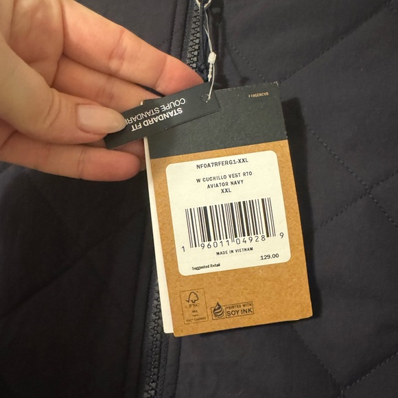 The North Face Cuchillo Sherpa Vest Navy XXL - Picture 5 of 6